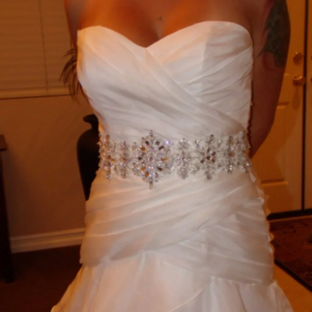 Alfred Angelo White Strapless Wedding Dress - Picture 12 of 14